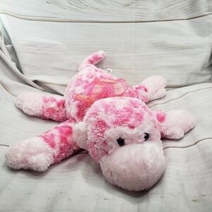 Mary Meyer Flip Flops Pink Spotted Monkey 14 Inch Plush Stuffed Animal Rare